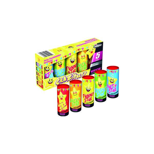 Crazy Party 5er Tischfeuerwerk von Weco